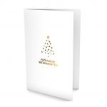 Gold-Grußkarte "Fröhliche Weihnachten" DINA6 mit goldenem Umschlag
